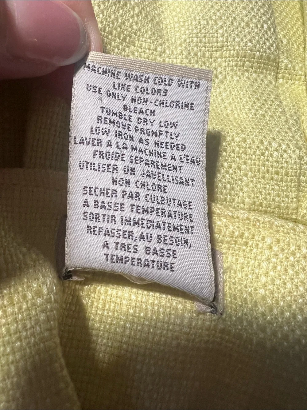 ELEVENSES Anthropologie Jacket Blazer Basketweave Yellow Button Cropped Peplum